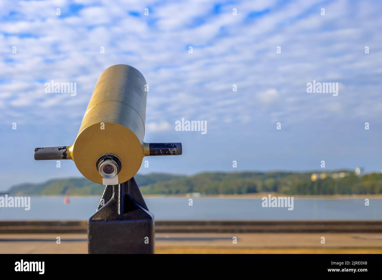 Jumelles City pour admirer le paysage à Gdynia, Pologne Banque D'Images