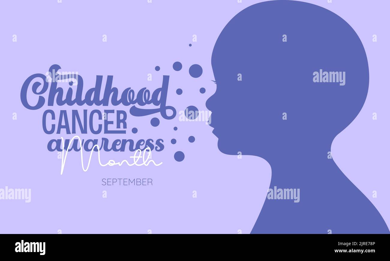 Illustration vectorielle concept du mois national de sensibilisation au cancer chez l'enfant observé chaque année en septembre. Illustration de Vecteur