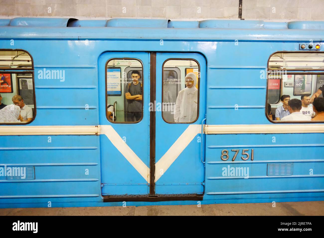 Tashkent Ouzbékistan - Métro à la station de métro Tashkent en 2022 Banque D'Images