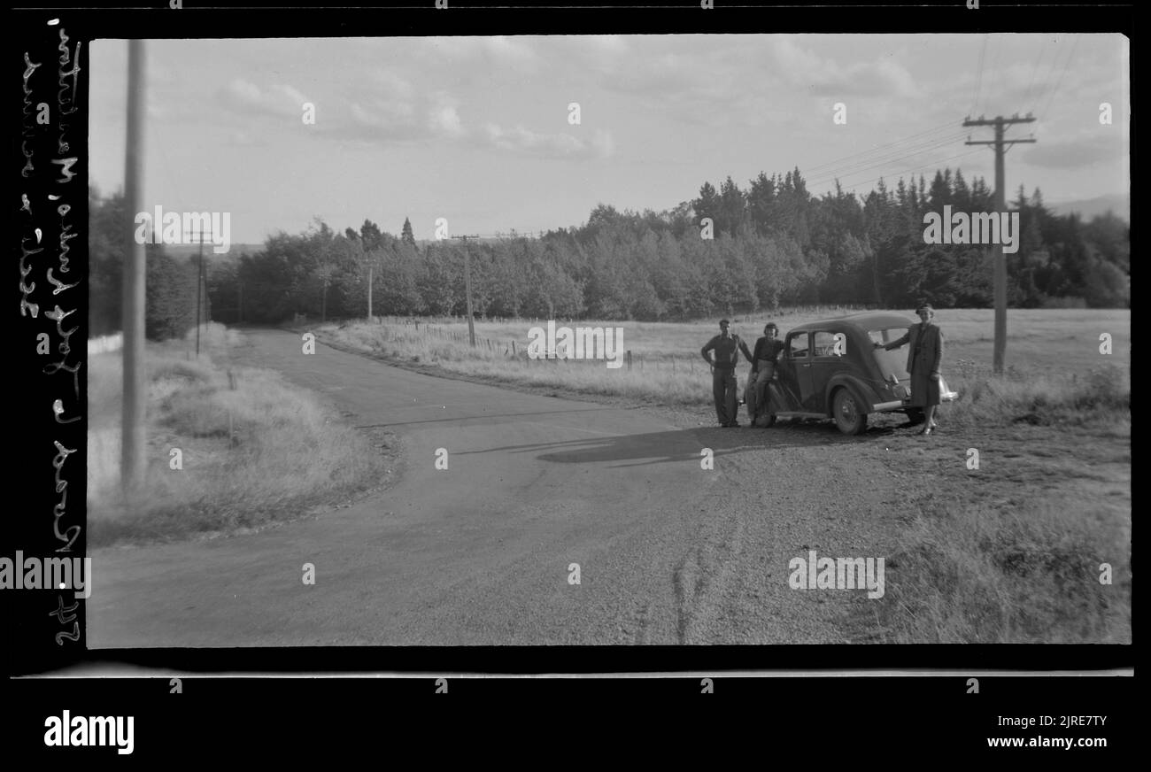 Road to Golf Links, Masterton, section Behind, 14 avril 1949-17 avril 1949, par Leslie Adkin. Banque D'Images