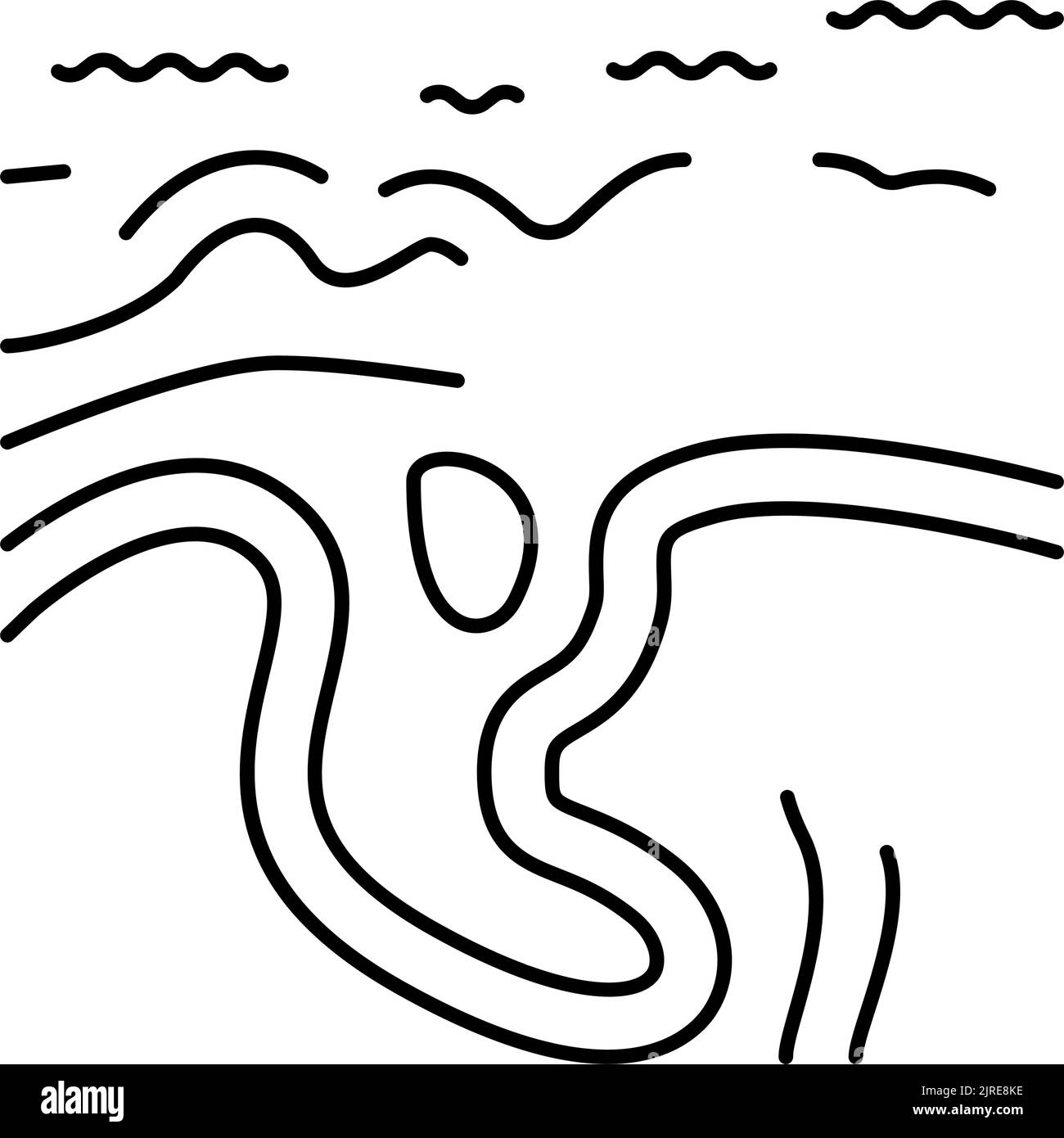 illustration vectorielle de l'icône great ocean road line Illustration de Vecteur