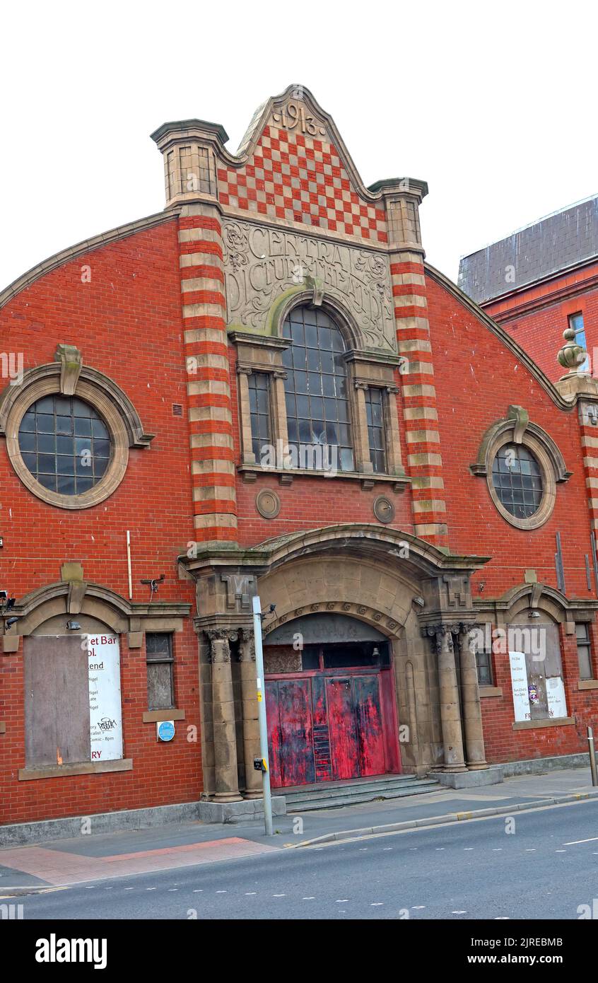 Bâtiment abandonné, à partir de 1913, King Edward Central Picture Theatre, 37 Central Drive, Blackpool , Lancashire, Angleterre, ROYAUME-UNI, FY1 5QE Banque D'Images