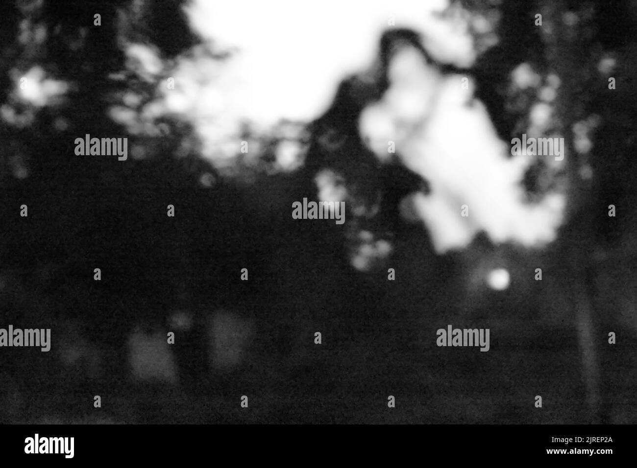 Arrière-plan abstrait festif avec lumières effet bokeh. Lumières de bokeh à effet de flou multicolore sur fond noir. Banque D'Images