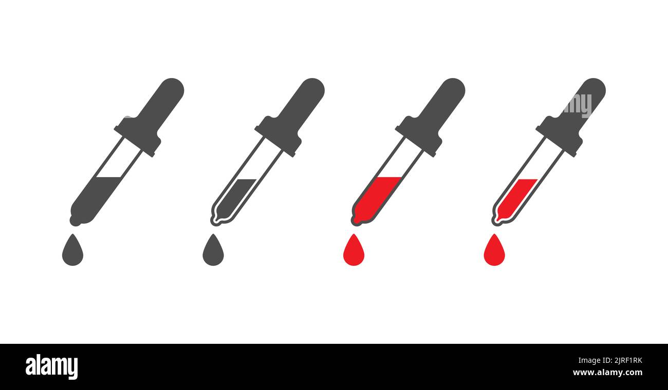 Pipette. Icône compte-gouttes. Modèle pour les sites Web, les applications, les livrets et la conception numérique. Style plat Illustration de Vecteur