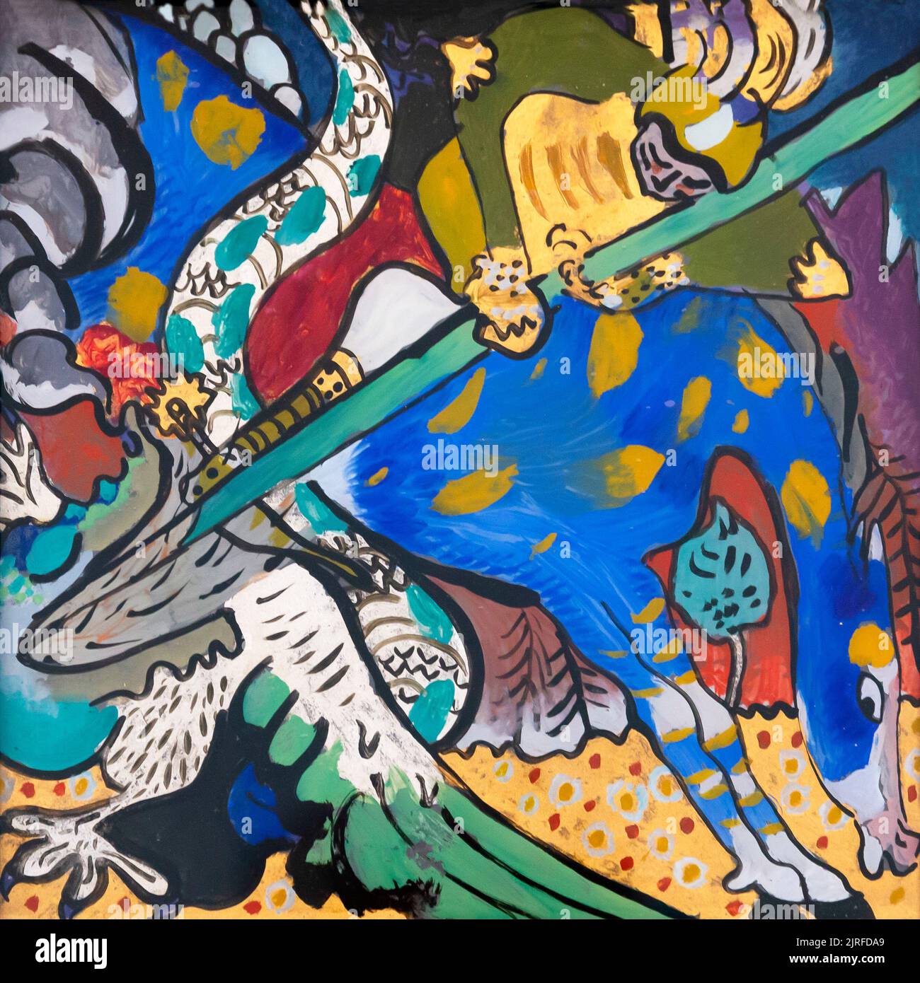 Saint-Georges I, Wassily Kandinsky, 1911, Lenbachhaus, Munich, Allemagne, Europe Banque D'Images