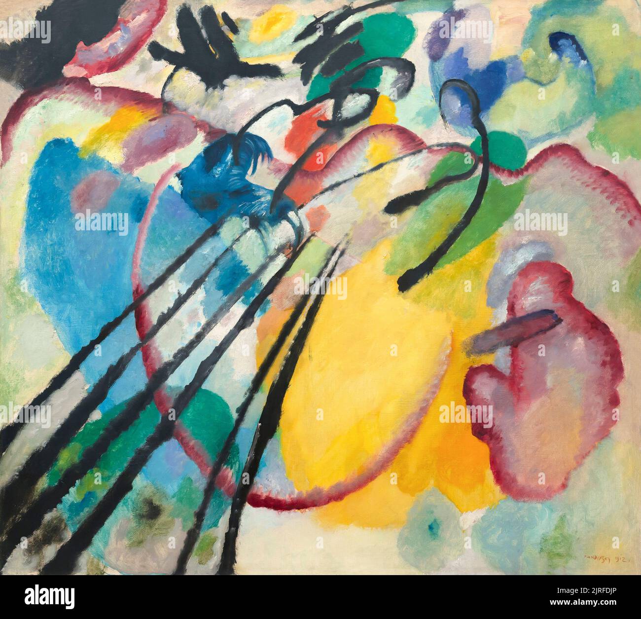 Improvisation 26 (Rowing), Wassily Kandinsky, 1912, Lenbachhaus, Munich, Allemagne, Europe Banque D'Images