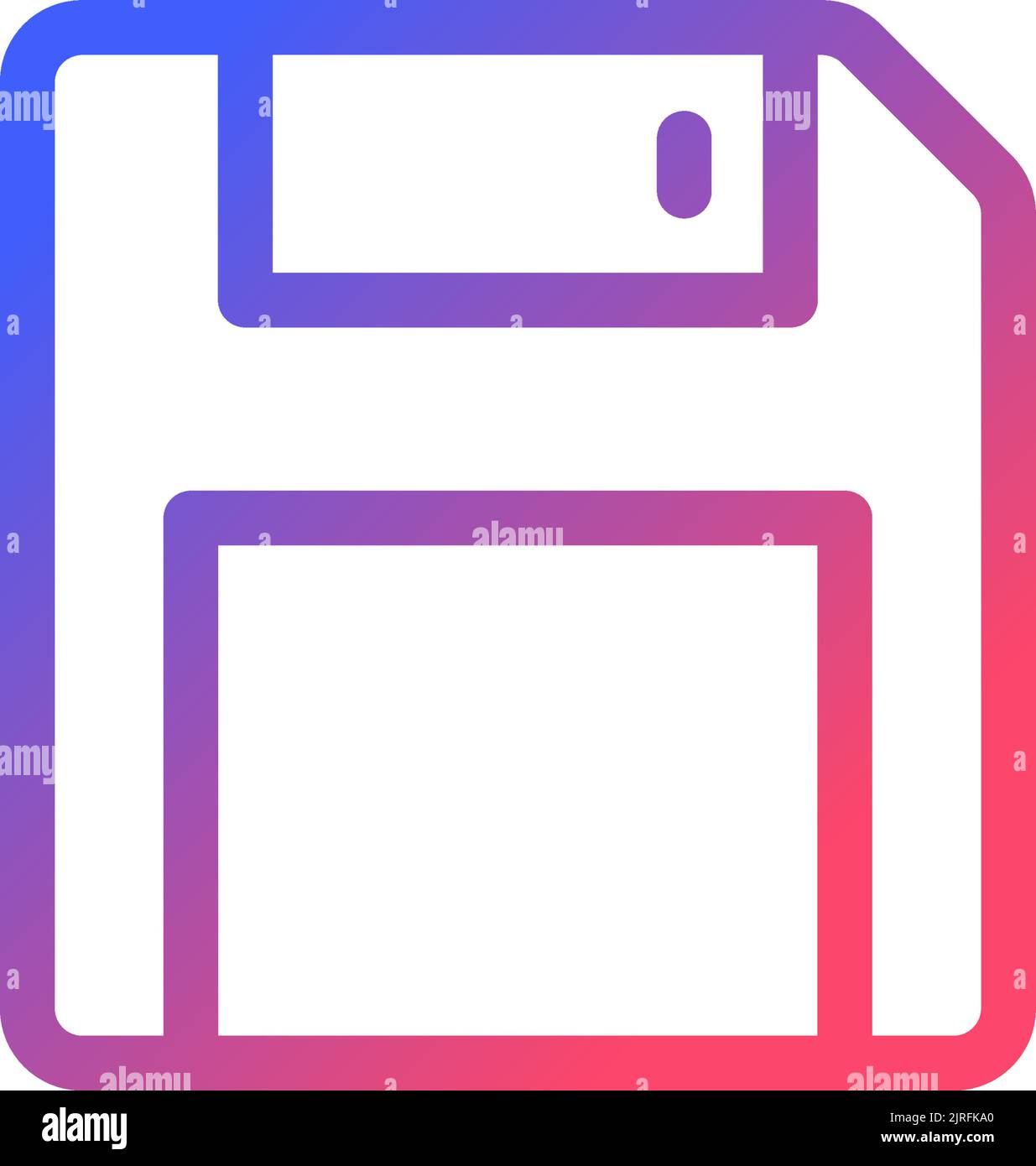 Icône de l'interface utilisateur linéaire de l'option Save pixel Perfect gradient Illustration de Vecteur