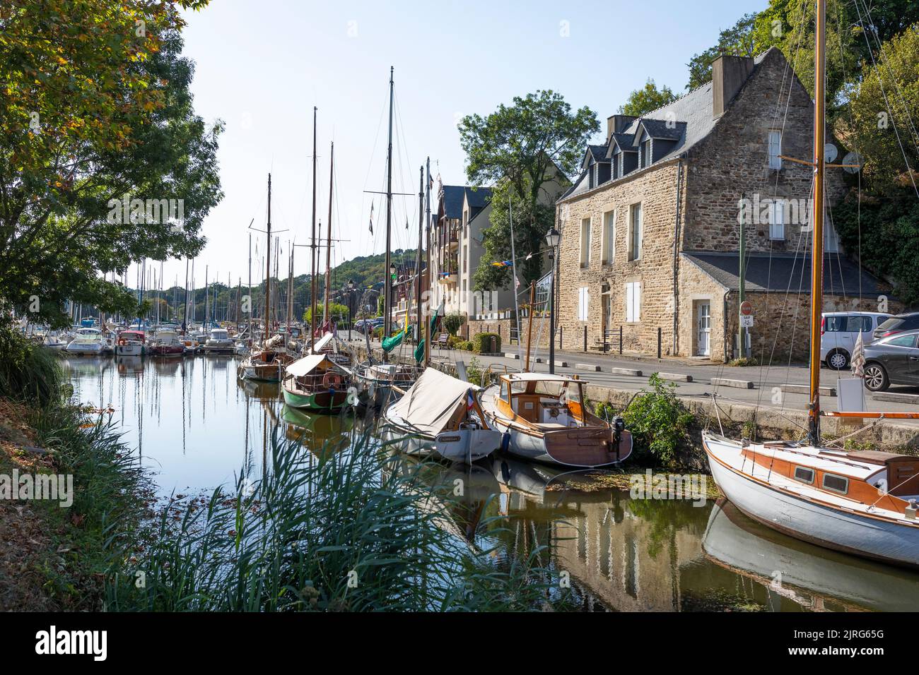 Port de la Roche Bernard, voiliers et yachts, Bretagne France Banque D'Images