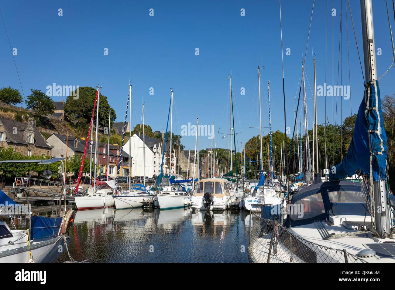 Port de la Roche Bernard, voiliers et yachts, Bretagne France Banque D'Images