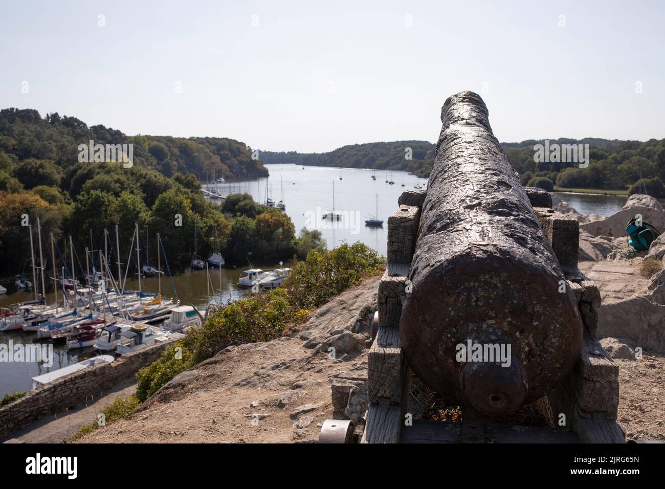 Arme historique au port de la Roche Bernard, Bretagne France Banque D'Images
