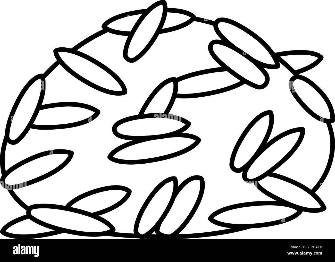 illustration vectorielle de l'icône de la ligne de riz calrose Illustration de Vecteur illustration vectorielle de l'icône de la ligne de riz calrose Illustration de Vecteur