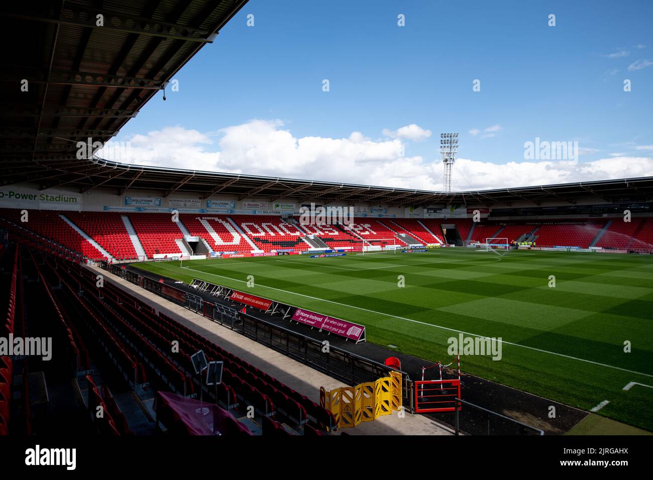 Doncaster Rovers FC. Stade Eco-Power. Banque D'Images