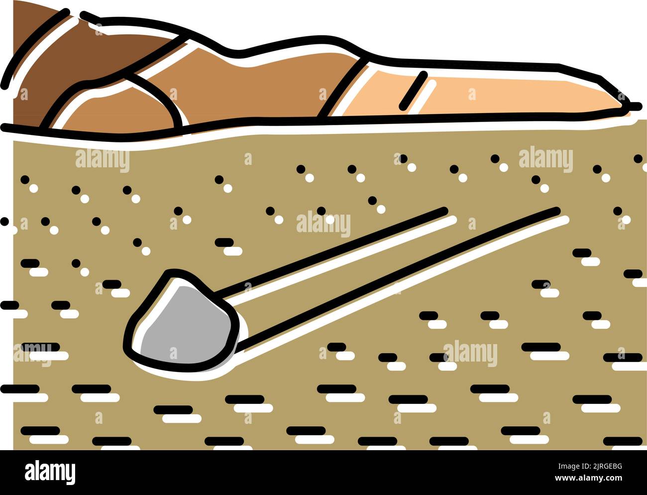 illustration vectorielle de l'icône de couleur de la vallée de la mort Illustration de Vecteur