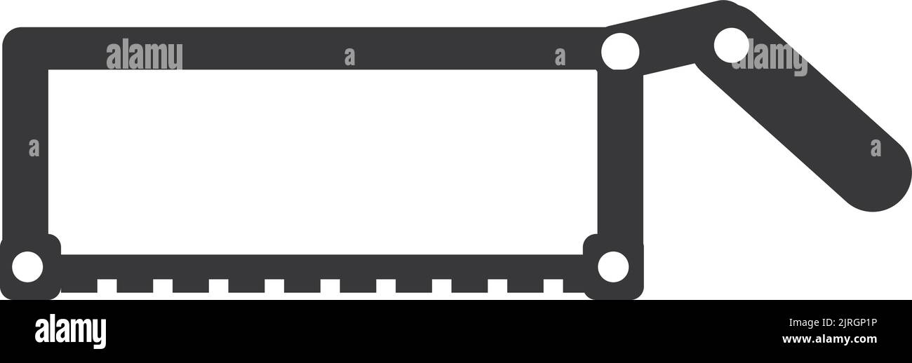Icône de scie à arc. Symbole noir de l'outil menuisier Illustration de Vecteur