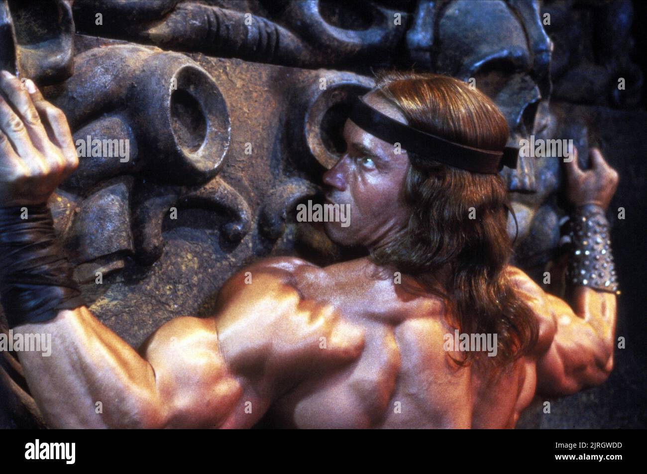 ARNOLD SCHWARZENEGGER, CONAN LE BARBARE, 1982 Banque D'Images