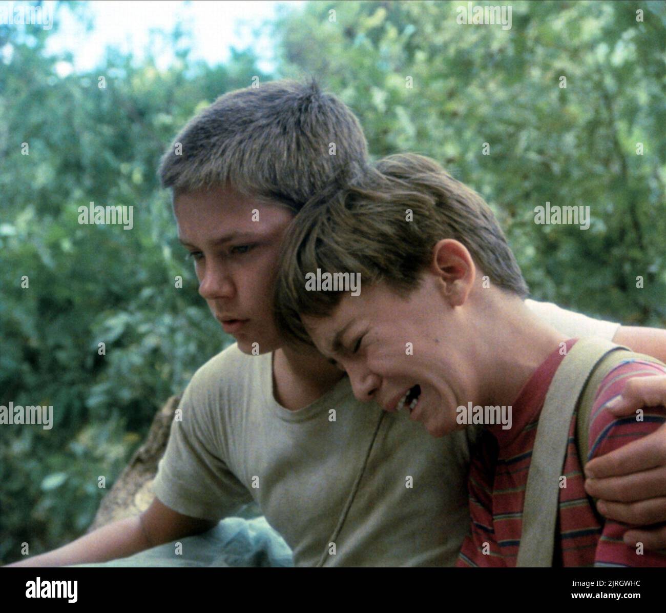 RIVER PHOENIX, Wil Wheaton, STAND BY ME, 1986 Banque D'Images
