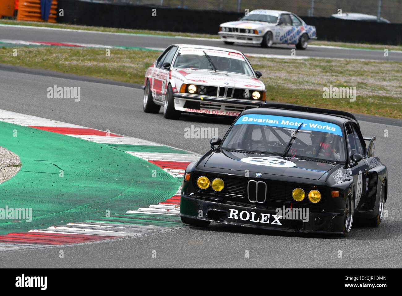 Scarperia, 3 avril 2022: BMW 3,0 CSL 1975 conduite par Unknown en action pendant Mugello Classic 2022 au circuit Mugello en Italie. Banque D'Images