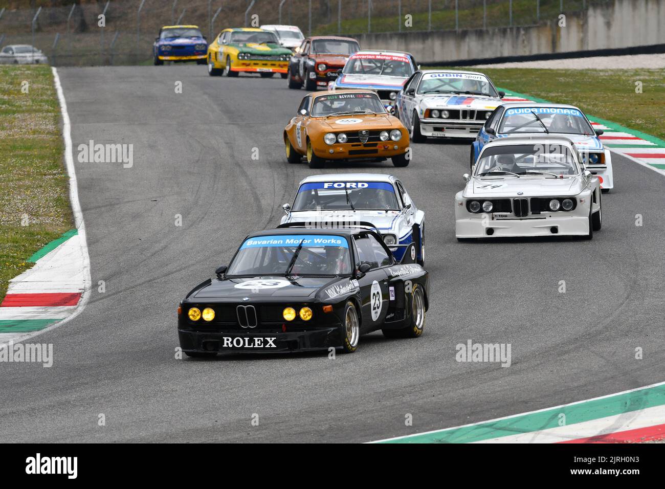 Scarperia, 3 avril 2022: BMW 3,0 CSL 1975 conduite par Unknown en action pendant Mugello Classic 2022 au circuit Mugello en Italie. Banque D'Images