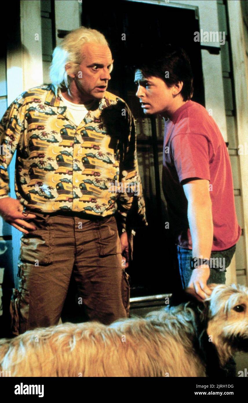 CHRISTOPHER LLOYD, Michael J. FOX, RETOUR VERS LE FUTUR PART II, 1989 Banque D'Images