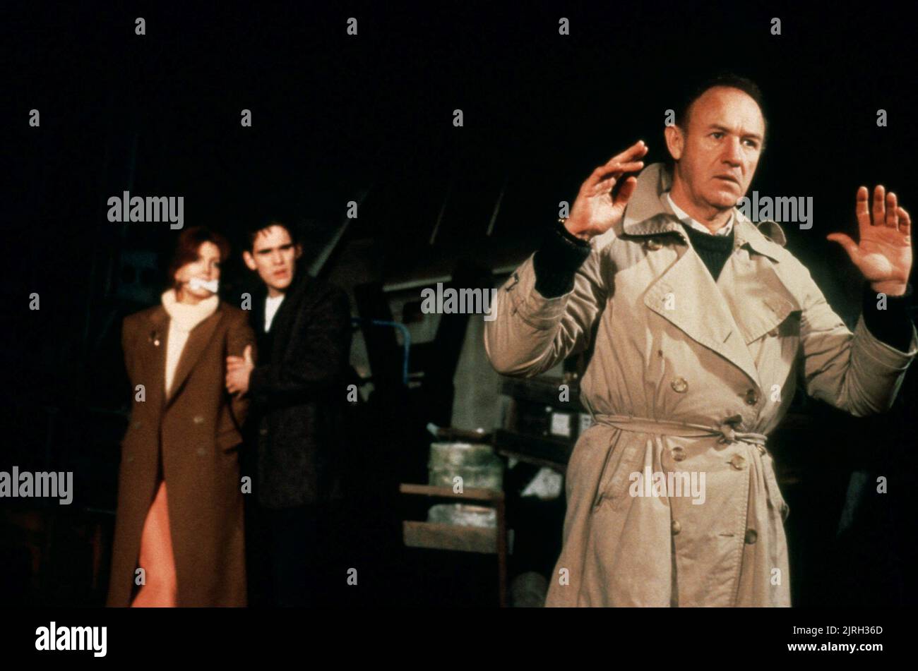 GALE HUNNICUTT, Matt Dillon, Gene Hackman, cible, 1985 Banque D'Images