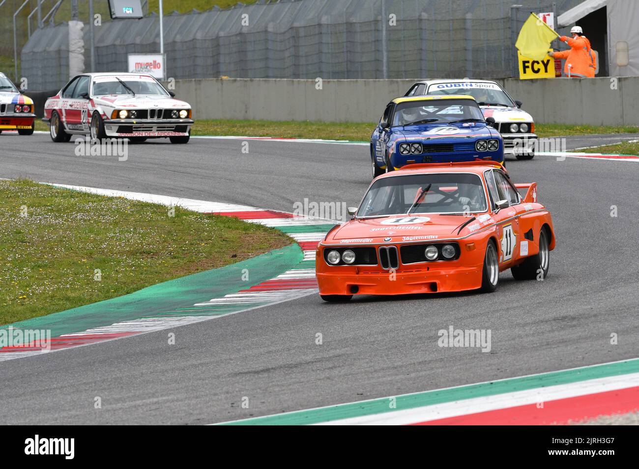 Scarperia, 3 avril 2022: BMW 3,0 CSL 1972 conduite par Unknown en action pendant Mugello Classic 2022 au circuit Mugello en Italie. Banque D'Images