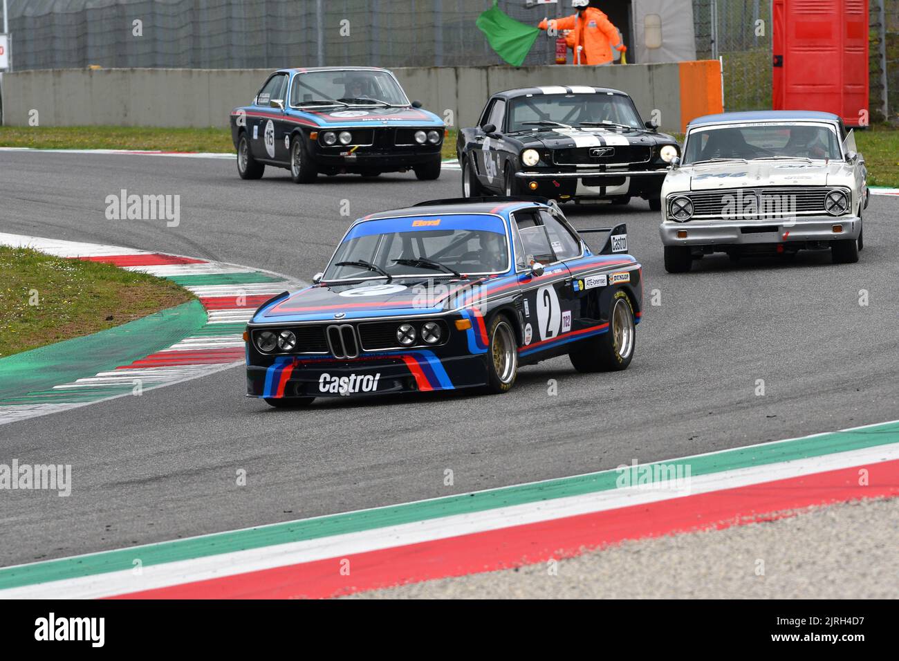 Scarperia, 3 avril 2022: BMW 3,0 CSL 1975 conduite par Unknown en action pendant Mugello Classic 2022 au circuit Mugello en Italie. Banque D'Images