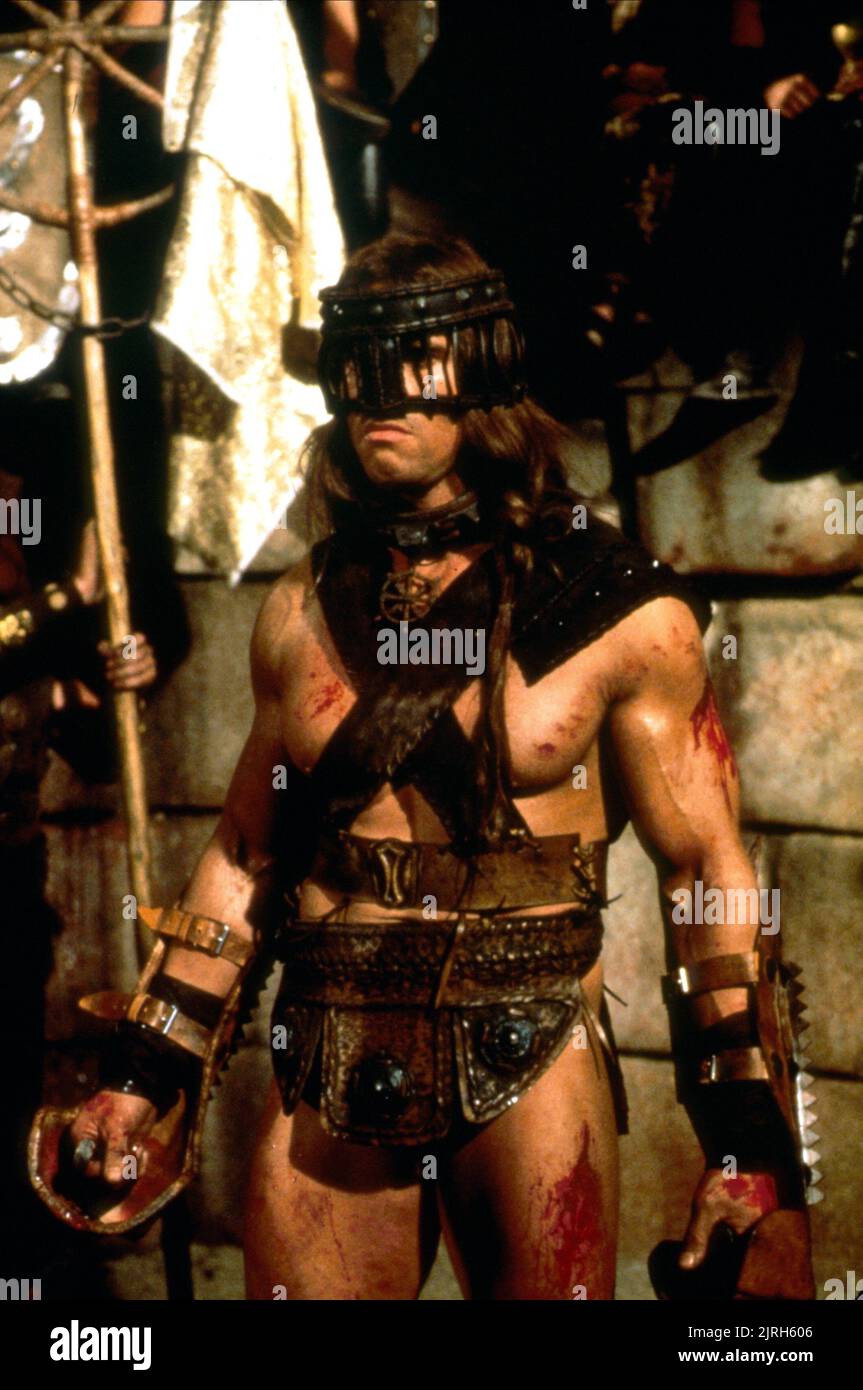 ARNOLD SCHWARZENEGGER, CONAN LE BARBARE, 1982 Banque D'Images