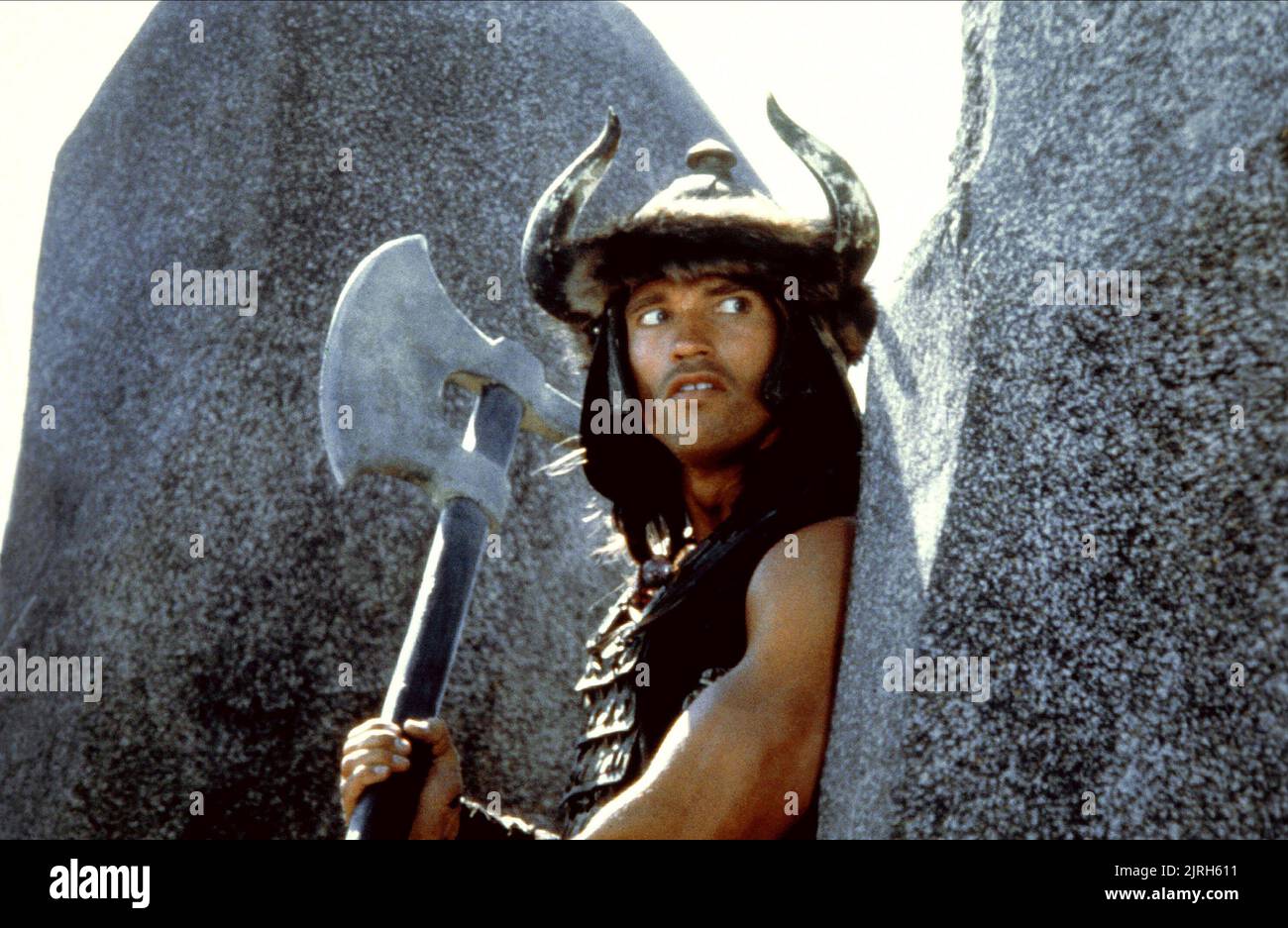 ARNOLD SCHWARZENEGGER, CONAN LE BARBARE, 1982 Banque D'Images