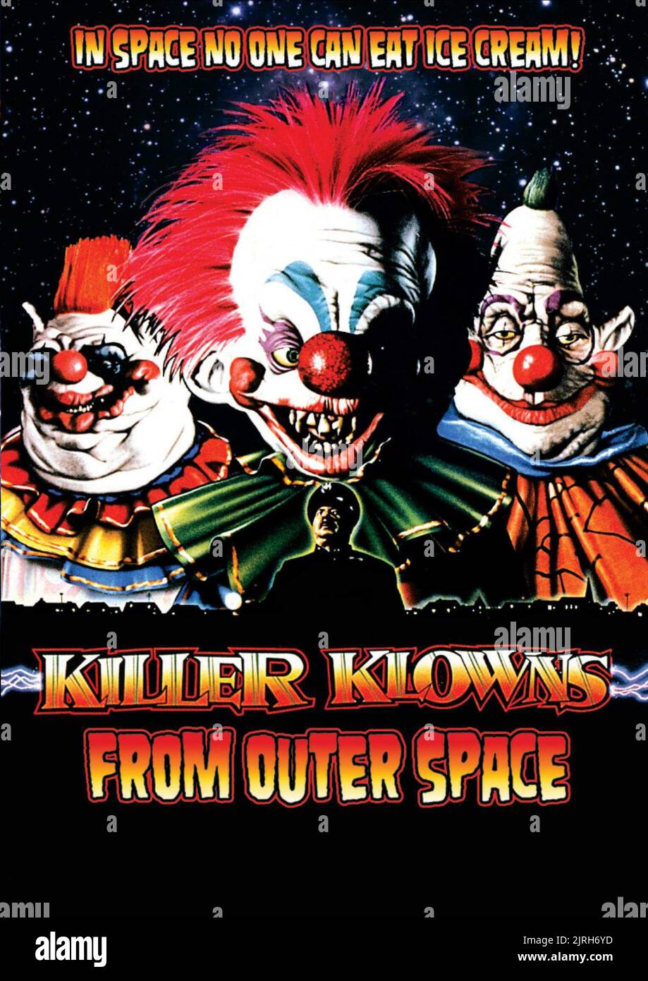 DES CLOWNS EFFRAYANTS, KILLER KLOWNS DE L'ESPACE, 1988 Banque D'Images