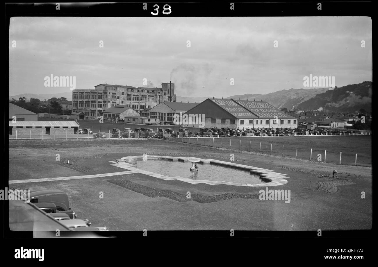 Cabestan Navy Cut cigarettes Building, 1930s, Petone, par Gordon Burt, Gordon H. Burt Ltd Banque D'Images