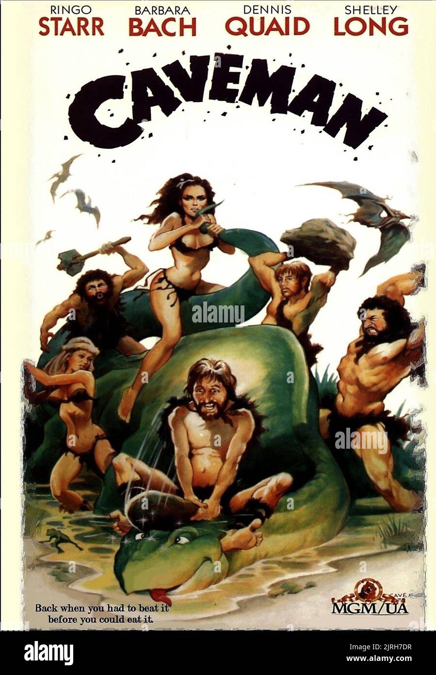 AFFICHE DU FILM, CAVEMAN, 1981 Banque D'Images
