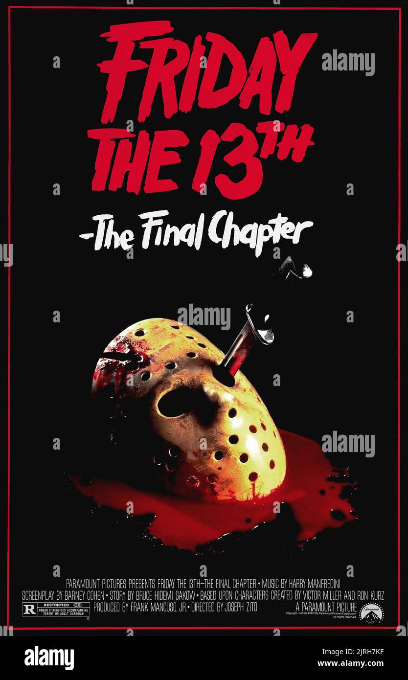 AFFICHE DU FILM, VENDREDI 13TH : LE DERNIER CHAPITRE, 1984 Banque D'Images