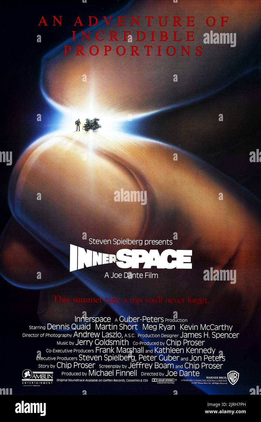 POSTER DE FILM, INNERSPACE, 1987 Banque D'Images