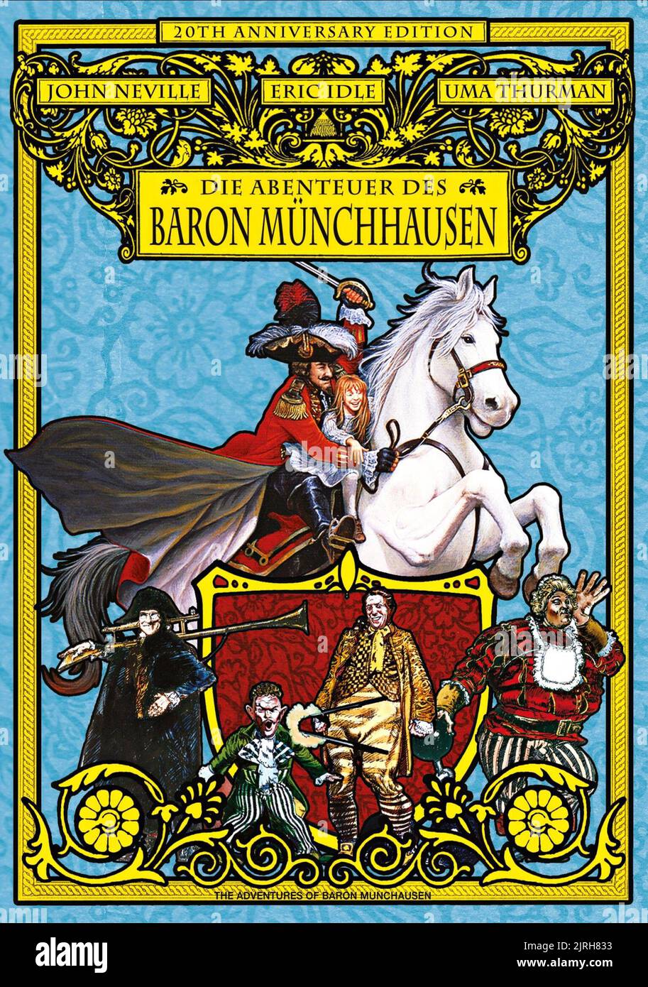 AFFICHE DE FILM, LES AVENTURES DU BARON MUNCHAUSSEN, 1988 Banque D'Images