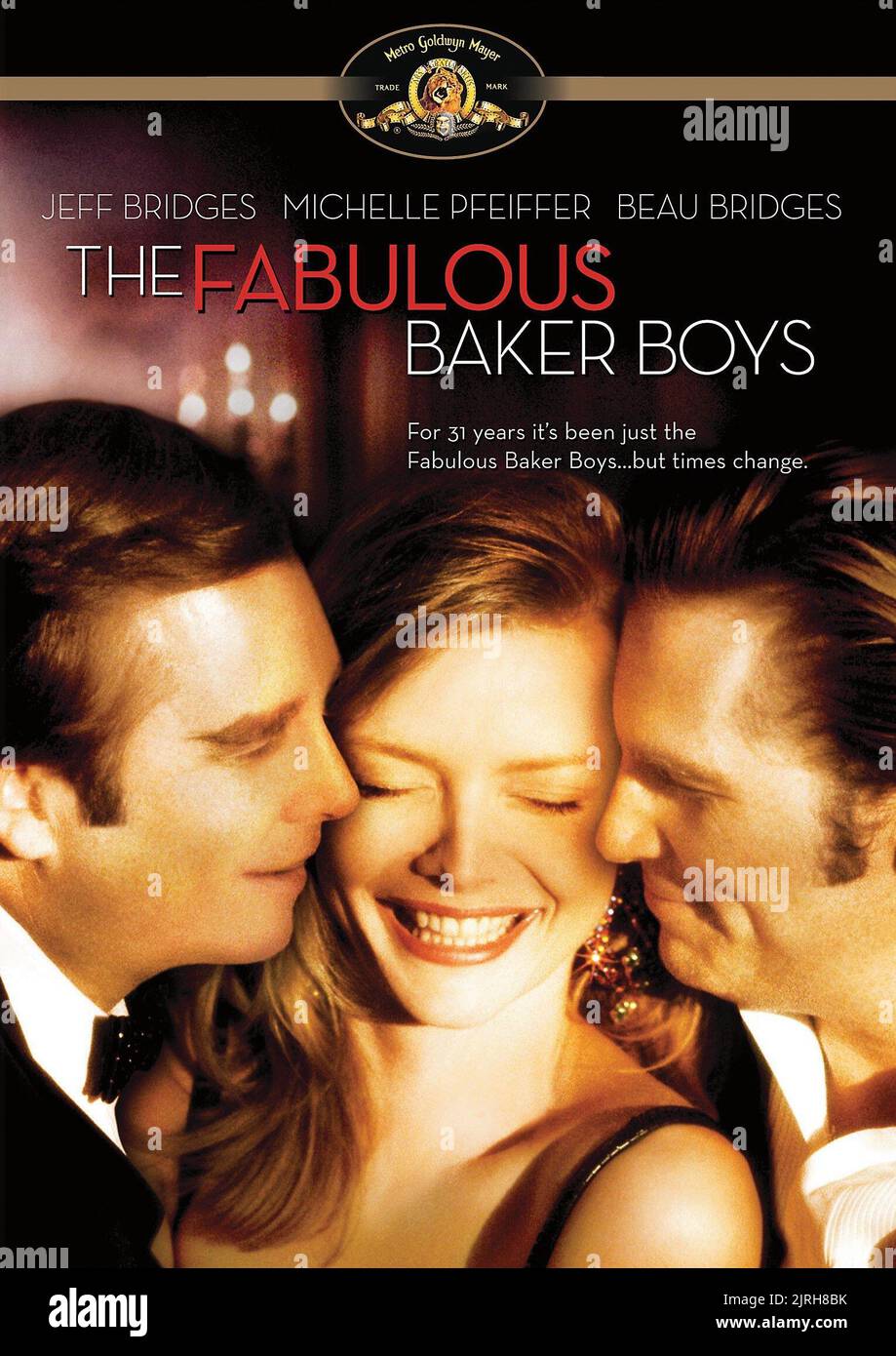 BEAU BRIDGES, Michelle Pfeiffer, Jeff Bridges, l'AFFICHE DE LA FABULEUSE BAKER BOYS, 1989 Banque D'Images