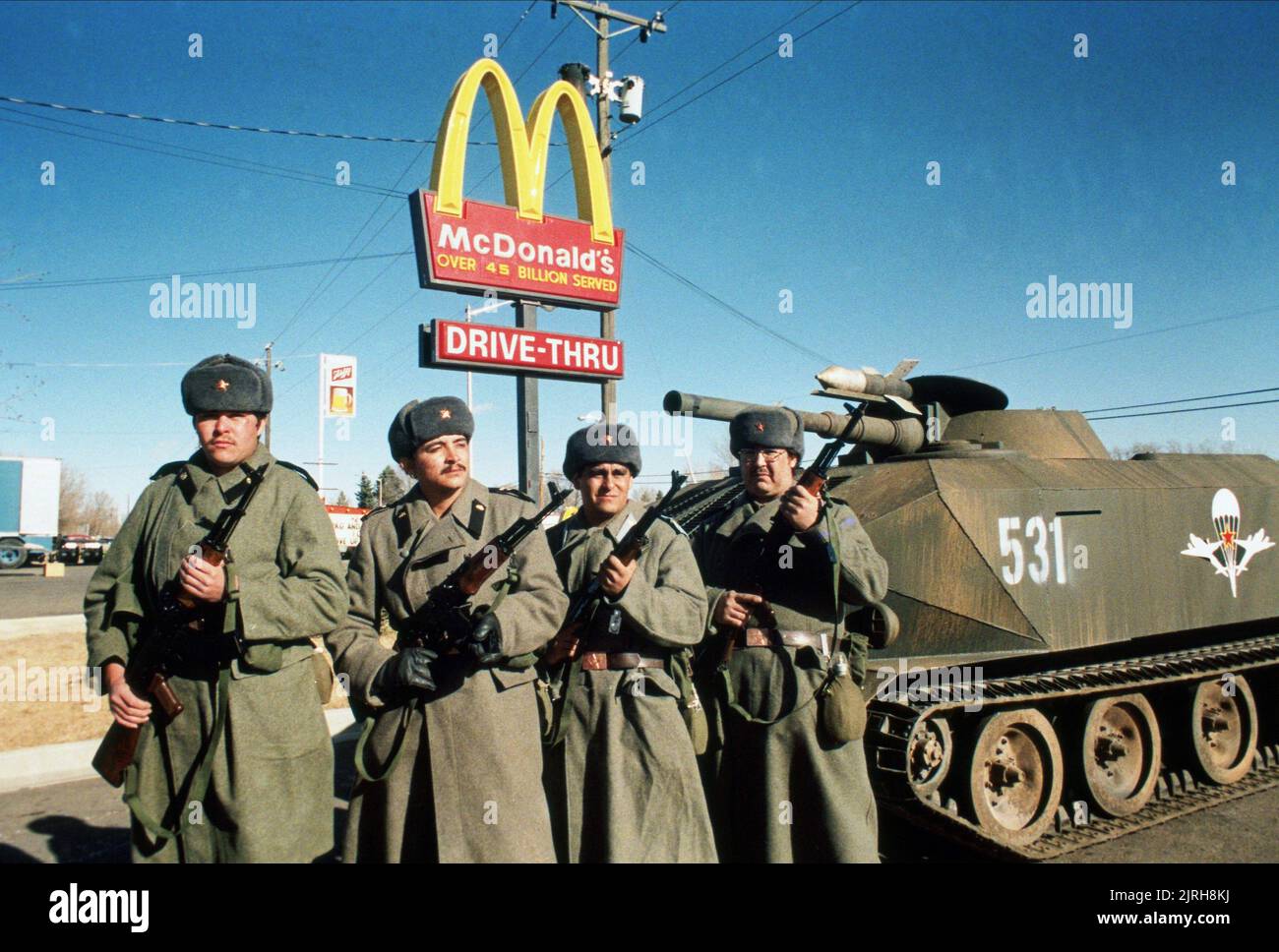 SOLDATS SOVIÉTIQUES, AUBE ROUGE, 1984 Banque D'Images