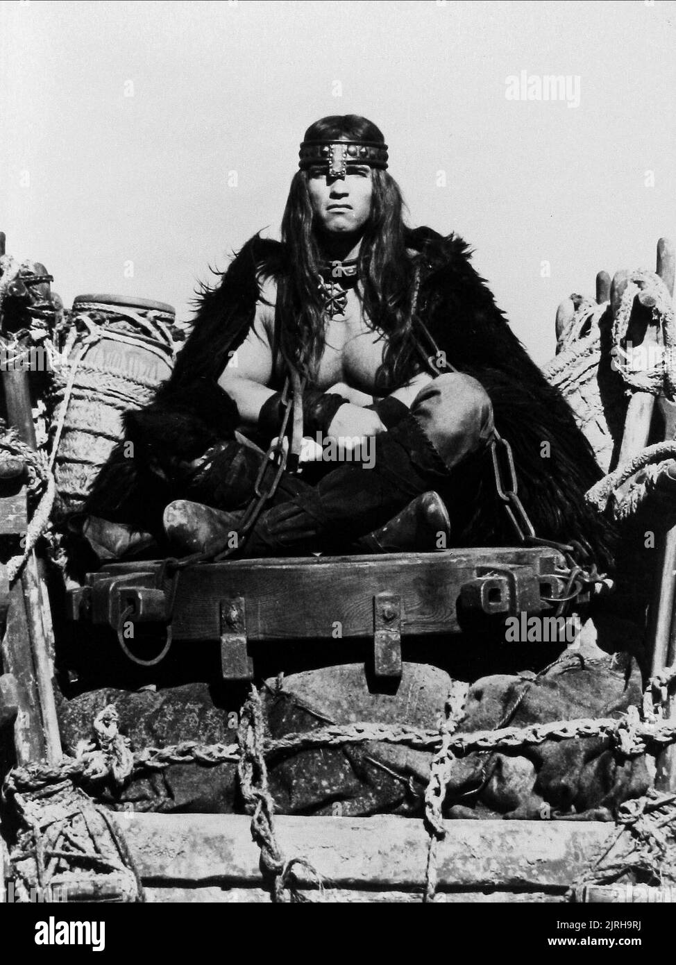 ARNOLD SCHWARZENEGGER, CONAN LE BARBARE, 1982 Banque D'Images