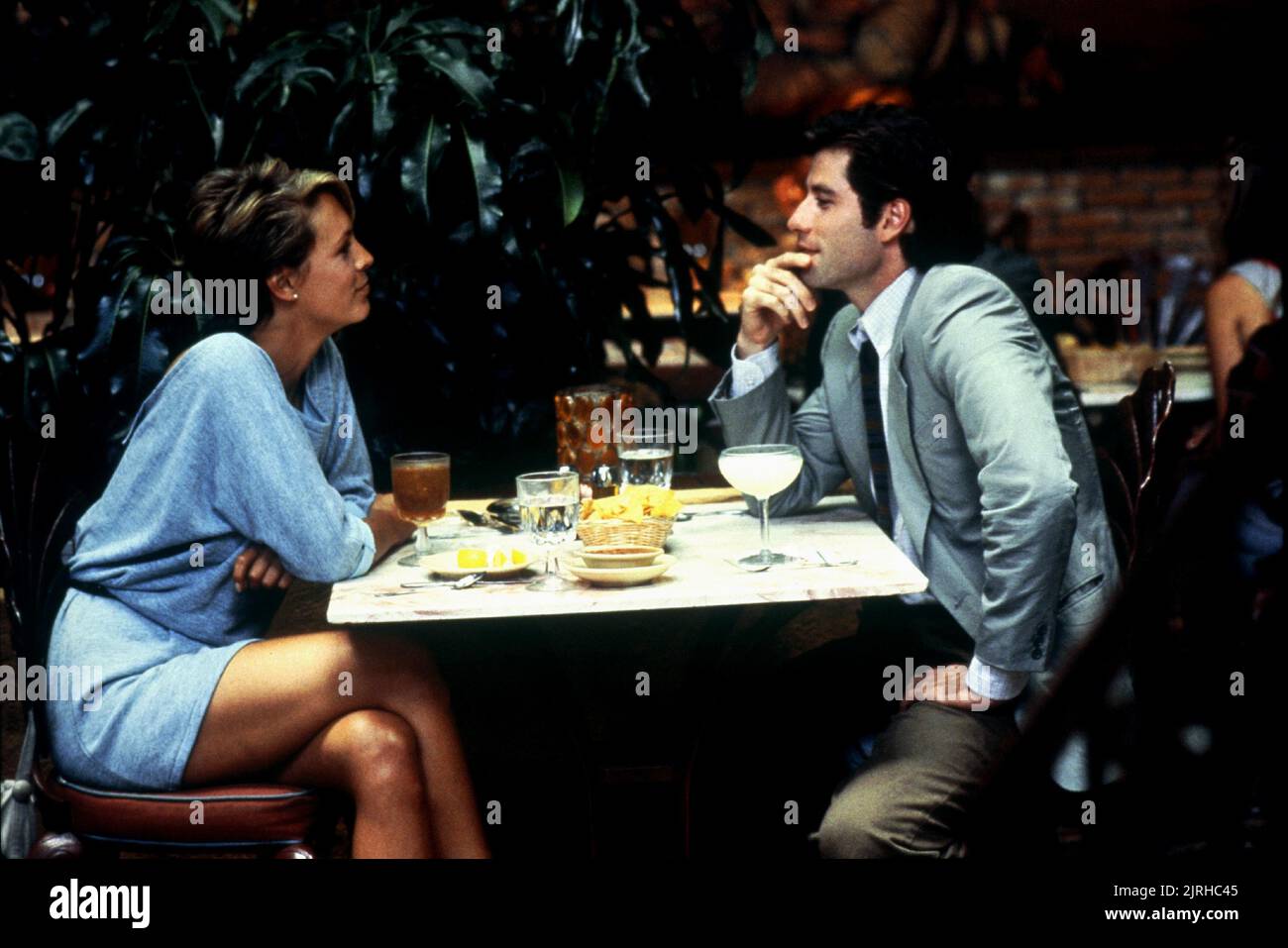 JAMIE LEE CURTIS, John Travolta, parfait, 1985 Banque D'Images