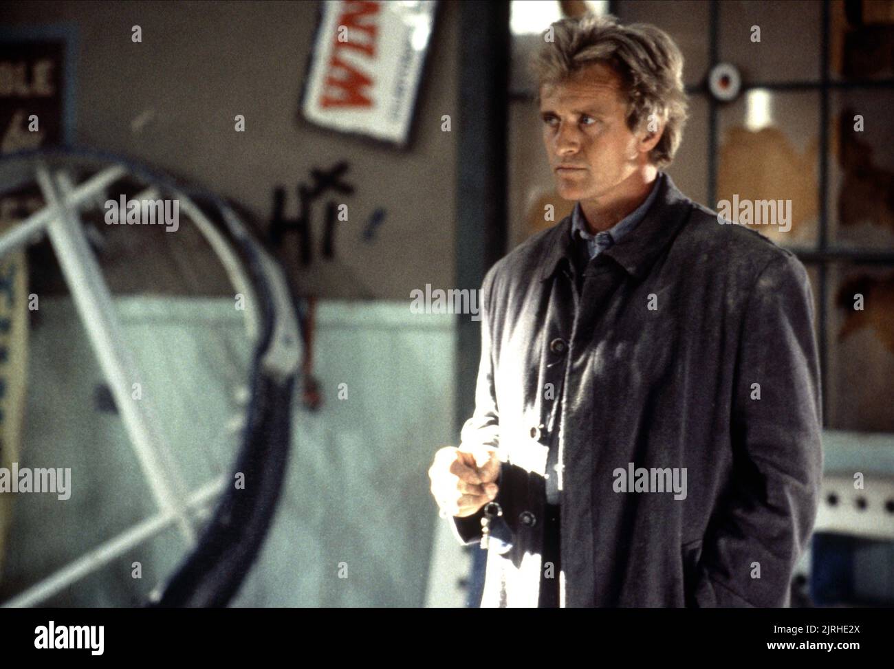 RUTGER HAUER, L'HITCHER, 1986 Banque D'Images