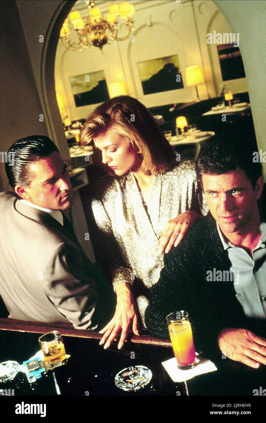 KURT RUSSELL, Michelle Pfeiffer, Mel Gibson, Tequila Sunrise, 1988 Banque D'Images