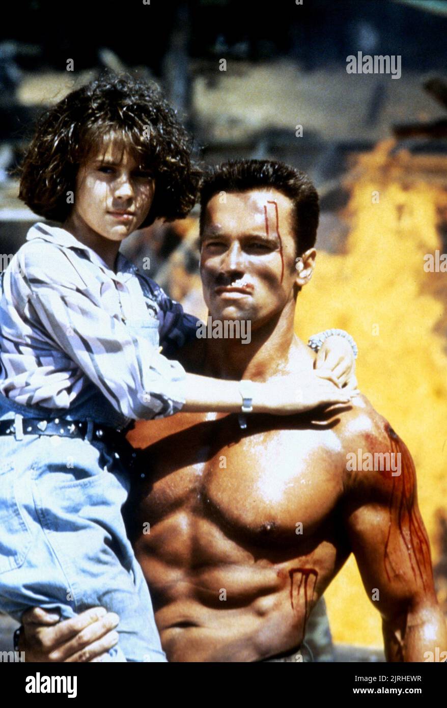 ALYSSA MILANO, Arnold Schwarzenegger, commando, 1985 Banque D'Images