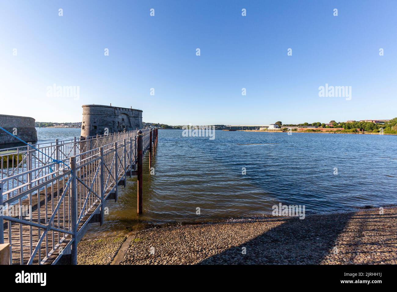 Martello Tower, Front St, Pembroke Dock, pays de Galles, Royaume-Uni Banque D'Images
