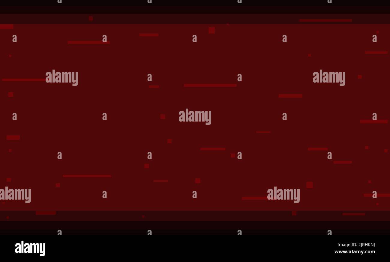 Modèle rouge comme arrière-plan, avec pixel douche comme un écran de chargement de jeu rétro. Illustration de Vecteur