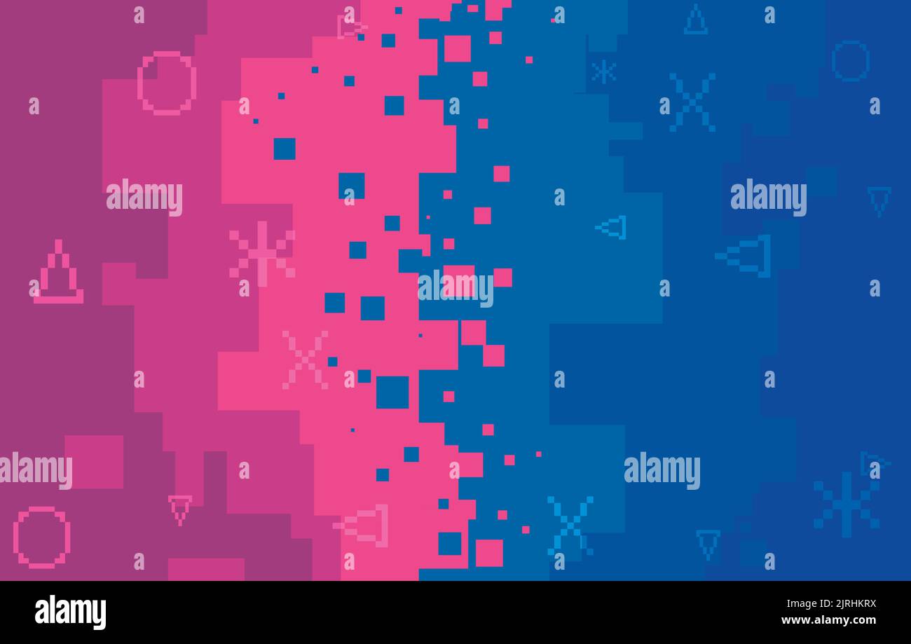 Arrière-plan pixel art avec carré, cercle, triangle, X et croix ...