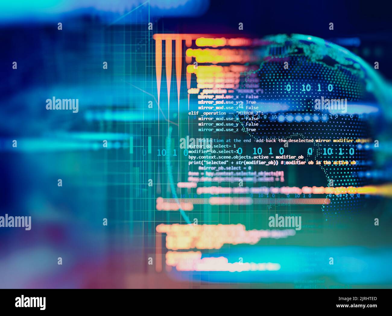 Code de programmation résumé de la technologie de base du développeur de logiciels et de script d'ordinateur Banque D'Images