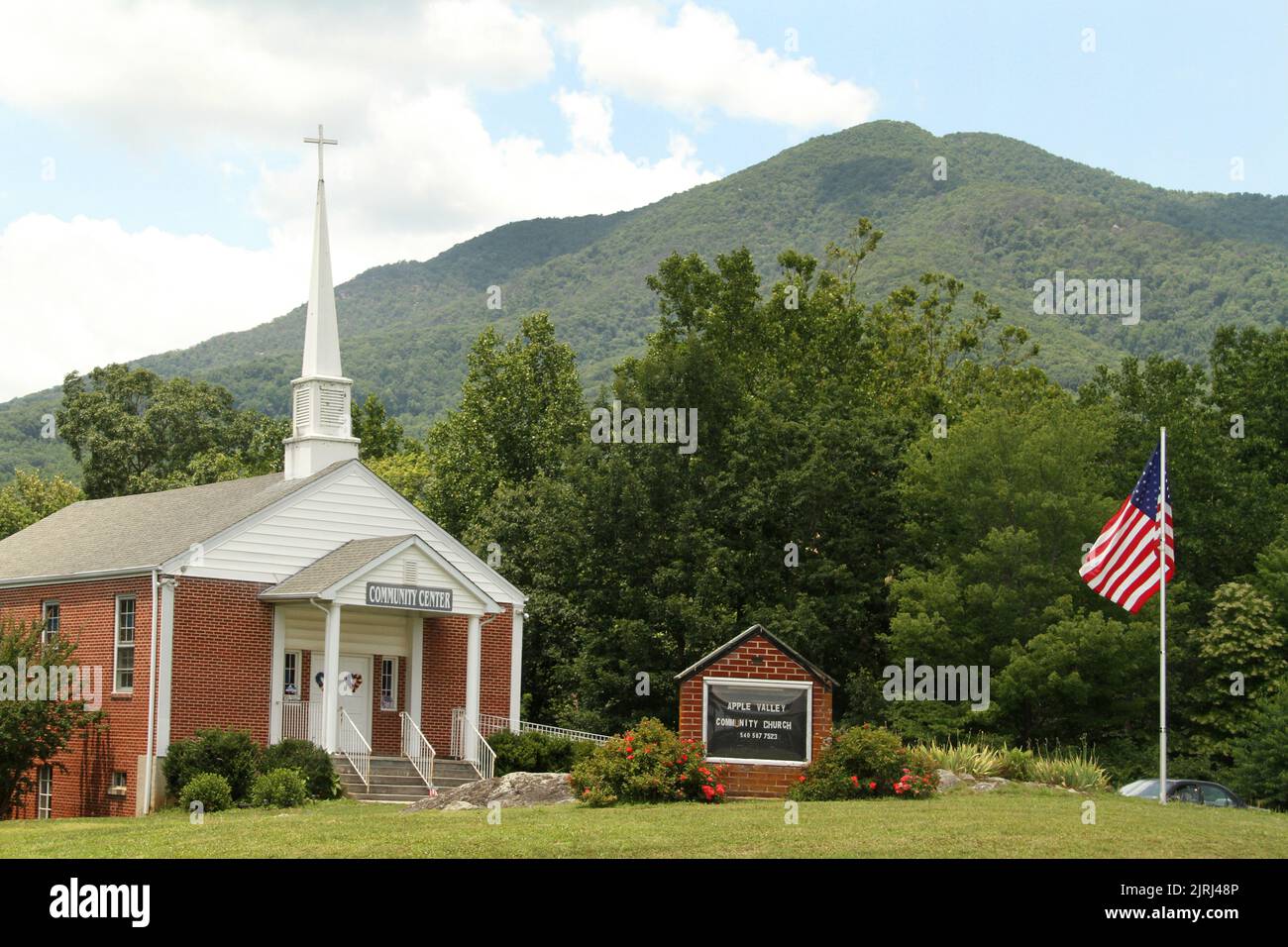 Apple Valley Community Center et église à Bedford, va, Etats-Unis. Banque D'Images