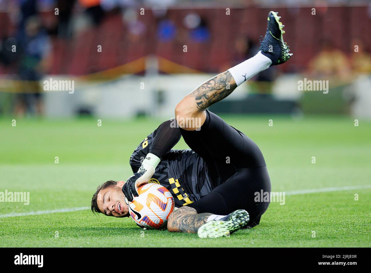 Barcelone, Espagne. 24th août 2022. Ederson en action lors du match amical entre le FC Barcelone et Manchester City au stade Spotify Camp Nou à Barcelone, en Espagne. Crédit: Christian Bertrand/Alay Live News Banque D'Images