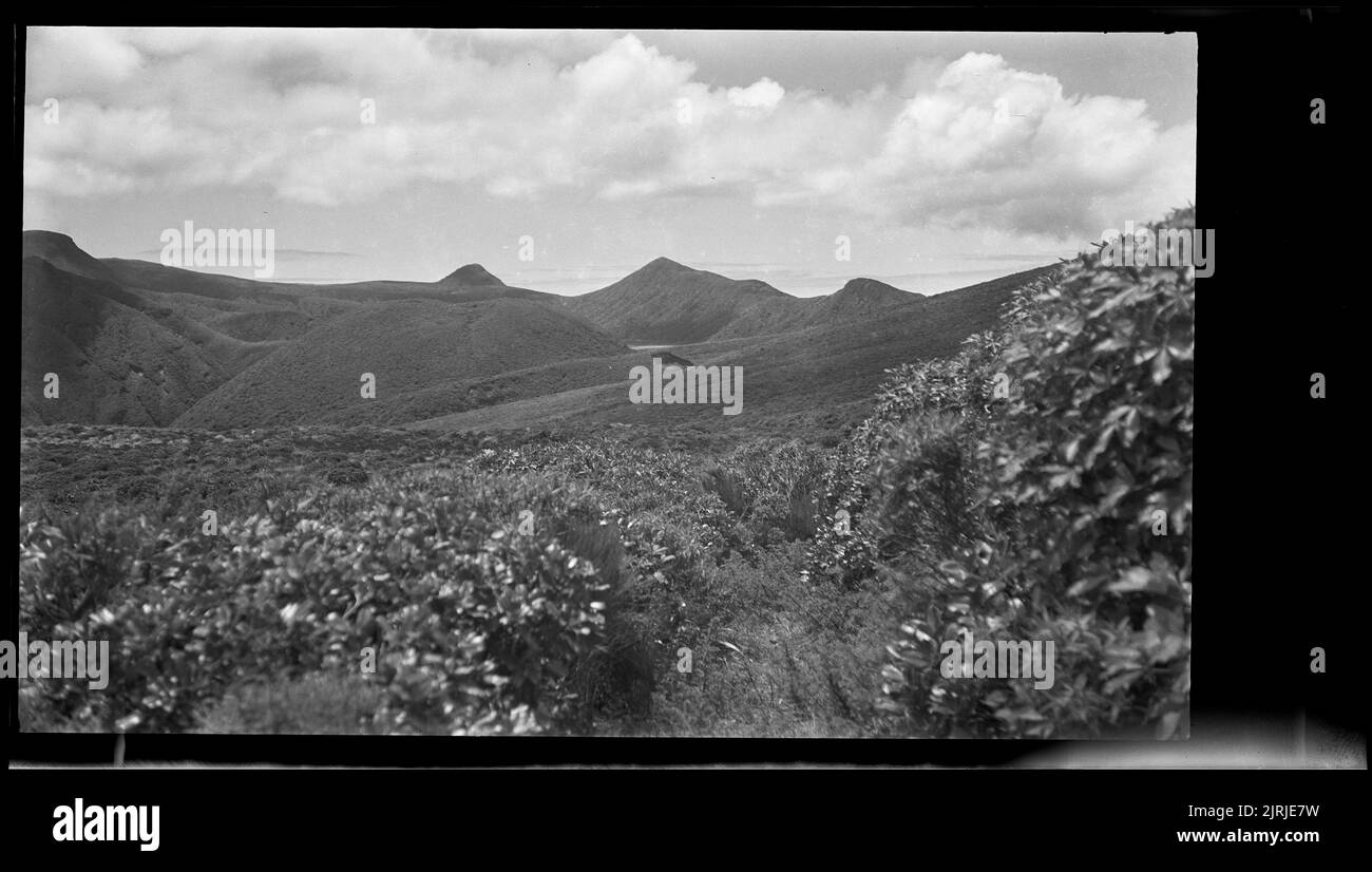 Taranaki Landscape, 15 décembre 1935, fabricant inconnu. Collection Butler/Crown Studios F B. Don de Frederick B Butler, 1971. Banque D'Images