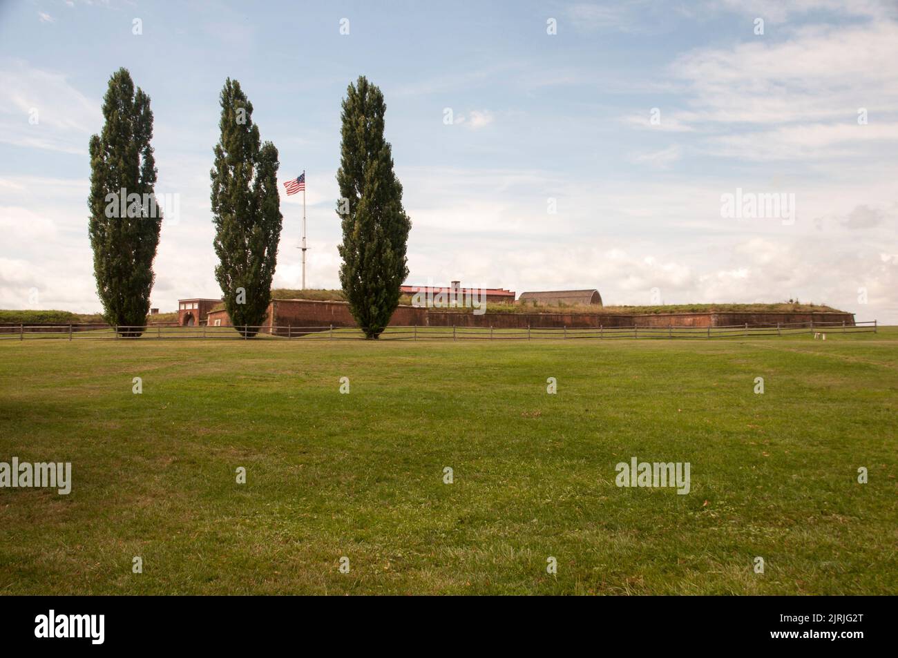 Fort McHenry, Baltimore. Célèbre pour son stand contre les Britanniques en 1814 et pour l'inspiration de l'hymne national américain. Banque D'Images