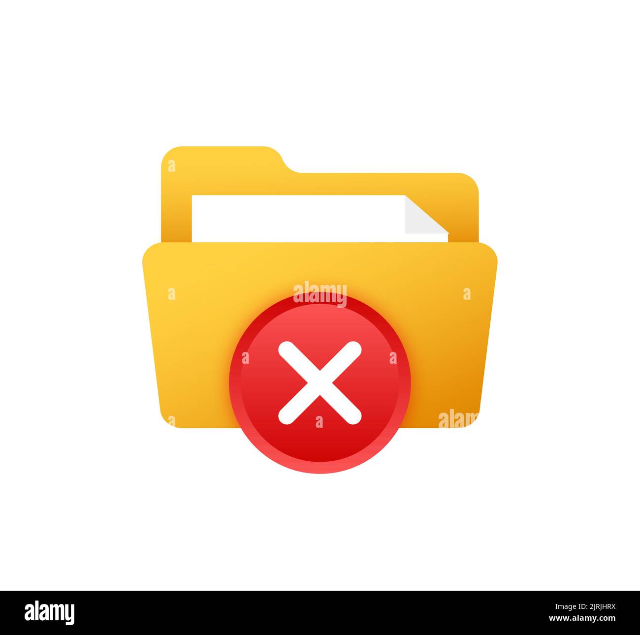 Traiter Supprimer le fichier sur papier. Supprimer le document. Illustration du stock vectoriel. Illustration de Vecteur